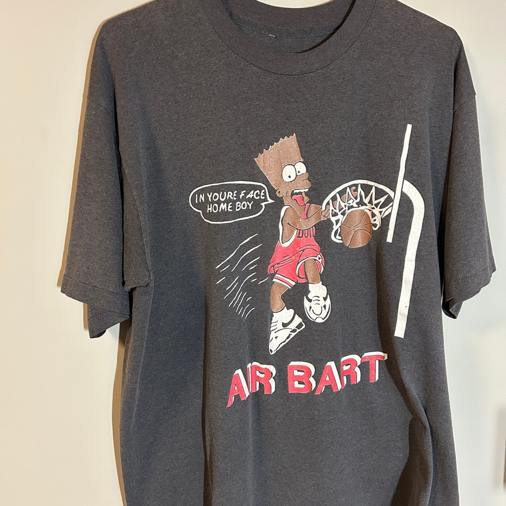 Vintage late 90s rare print Air Bart shirt